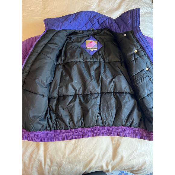 Vintage Grand Targhee women’s purple medium ski coat jacket apres gaper quilted - Picture 9 of 11